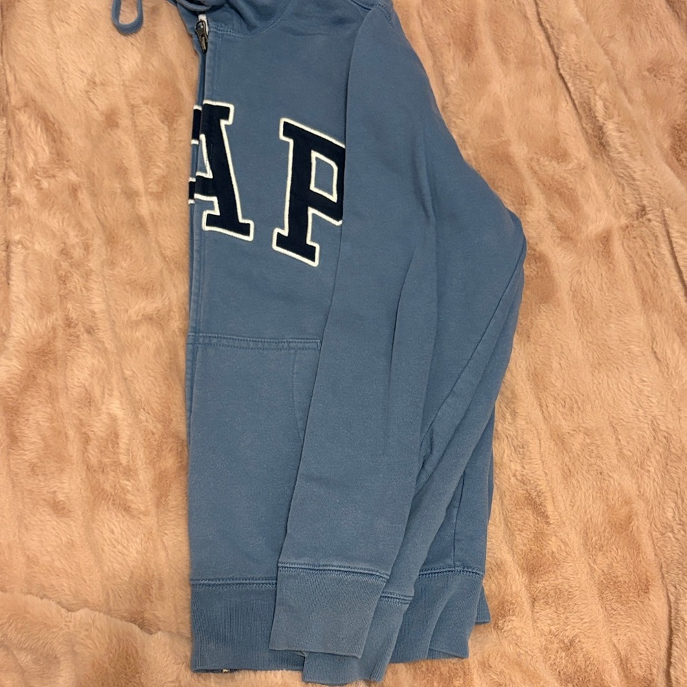 GAP Men's Zip-Up Blue Sweater